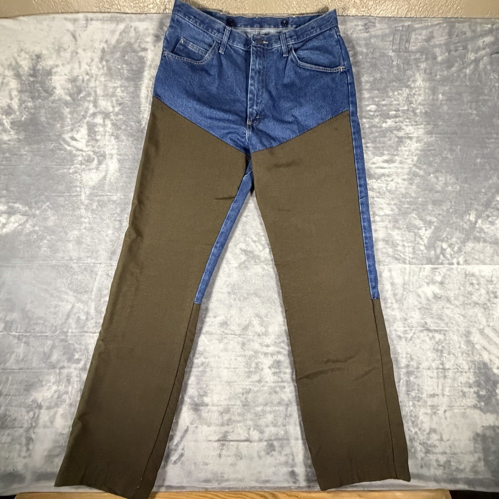Wrangler Pro Gear Upland Hunting Pant 36x36 Fit 36x35 Blue Brown Brush Suspender